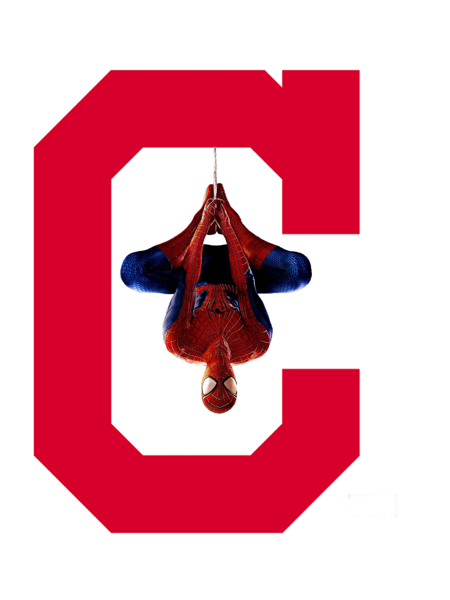 Cleveland Indians Spider Man Logo iron on paper